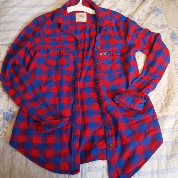 Plaid Hollister button down - Picture 2 of 3